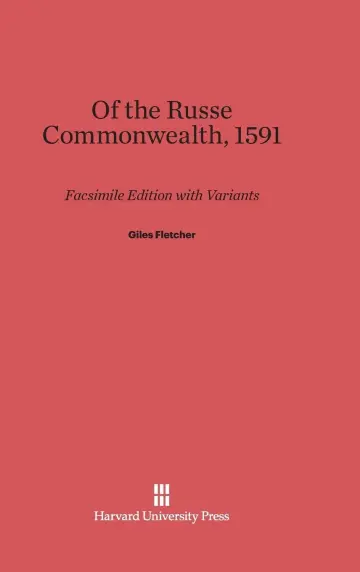 Cover of Of the Russe Commonwealth, 1591