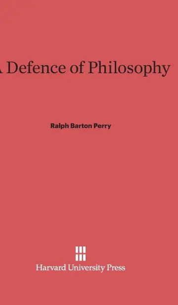Cover of A Defence of Philosophy