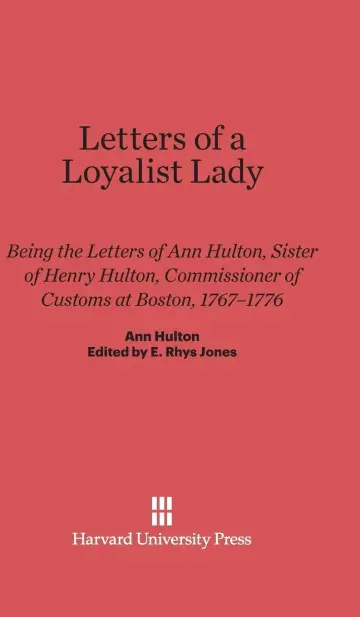 Cover of Letters of a Loyalist Lady