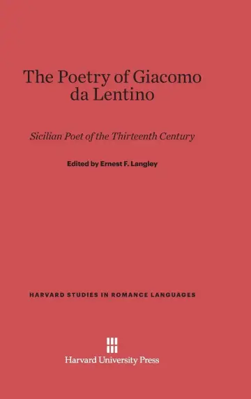 Cover of The Poetry of Giacomo Da Lentino