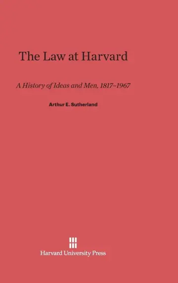 Cover of The Law at Harvard