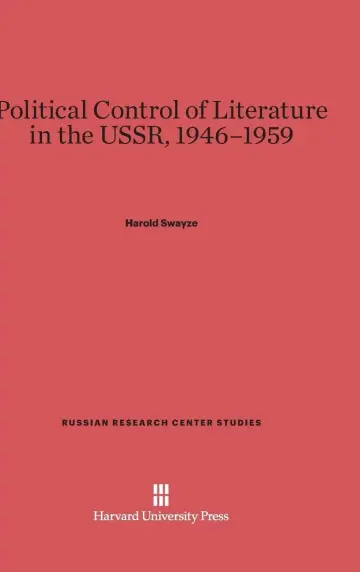 Cover of Political Control of Literature in the Ussr, 1946-1959