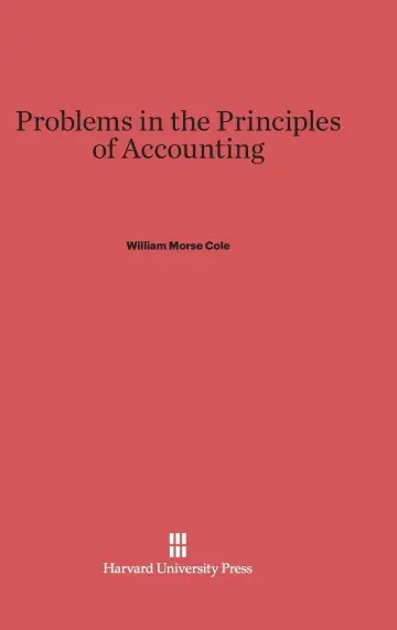 Cover of Problems in the Principles of Accounting