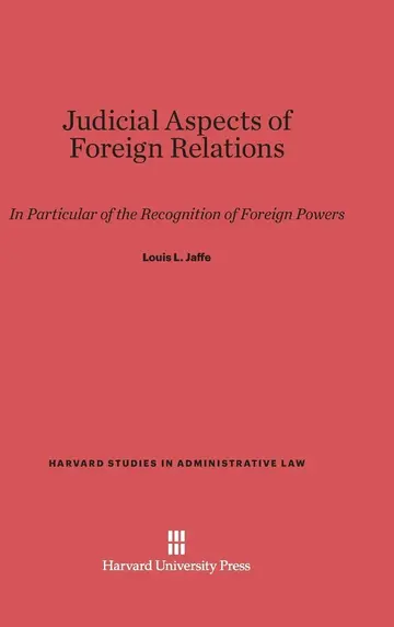 Cover of Judicial Aspects of Foreign Relations