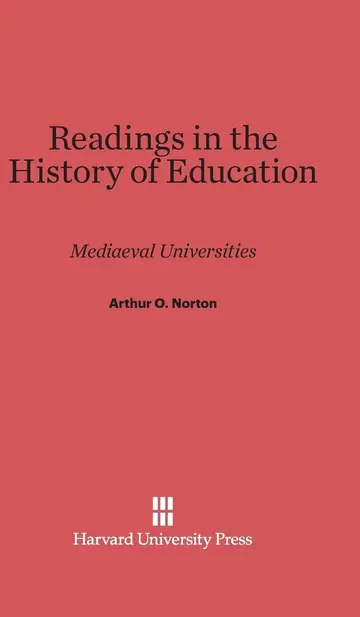 Cover of Readings in the History of Education