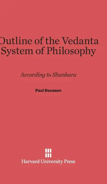 Cover of Outline of the Vedanta System of Philosophy