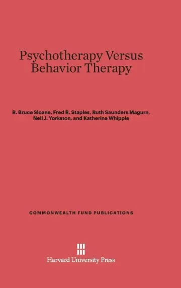 Cover of Psychotherapy Versus Behavior Therapy
