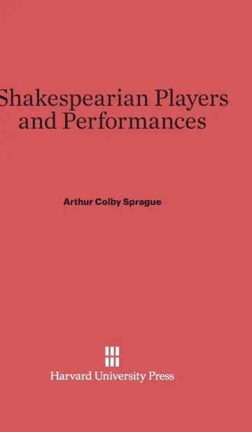 Cover of Shakespearian Players and Performances