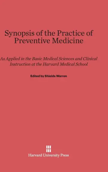 Cover of Synopsis of the Practice of Preventive Medicine