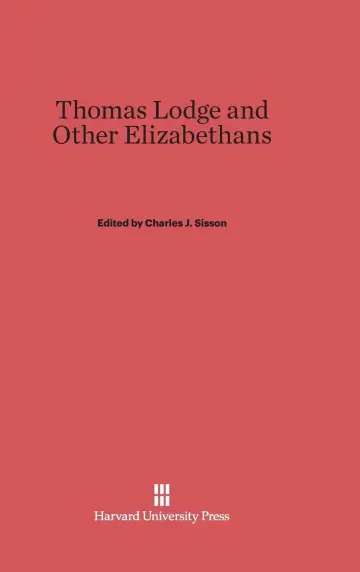 Cover of Thomas Lodge and Other Elizabethans