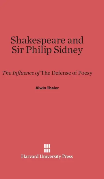 Cover of Shakespeare and Sir Philip Sidney