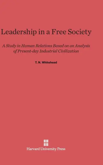 Cover of Leadership in a Free Society