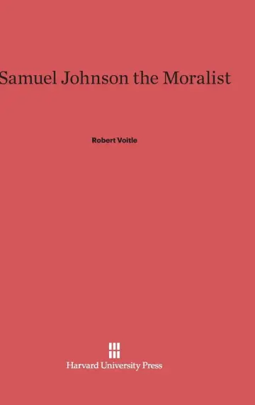 Cover of Samuel Johnson the Moralist