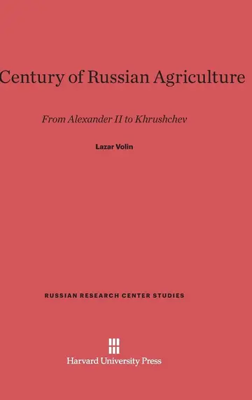 Cover of A Century of Russian Agriculture