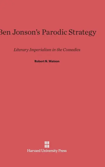 Cover of Ben Jonson's Parodic Strategy