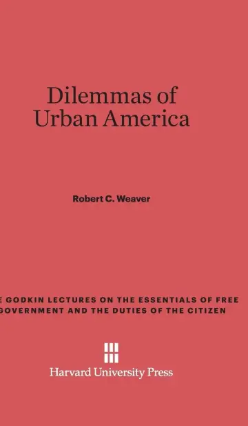 Cover of Dilemmas of Urban America