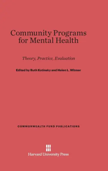 Cover of Community Programs for Mental Health