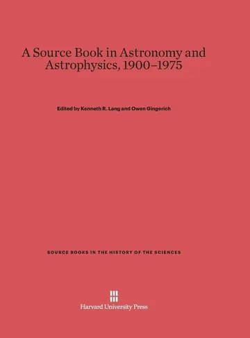 Cover of A Source Book in Astronomy and Astrophysics, 1900–1975