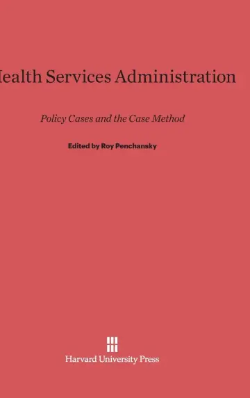 Cover of Health Services Administration