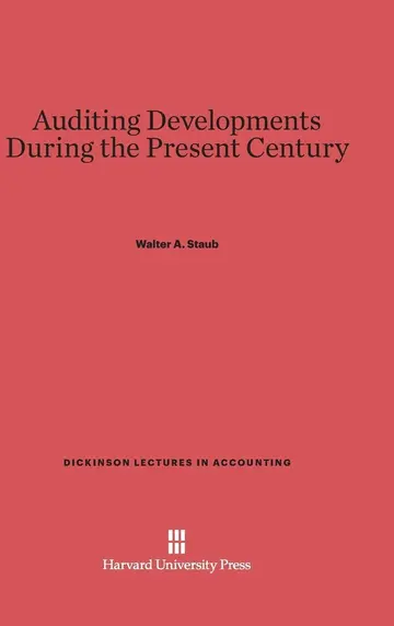 Cover of Auditing Developments During the Present Century