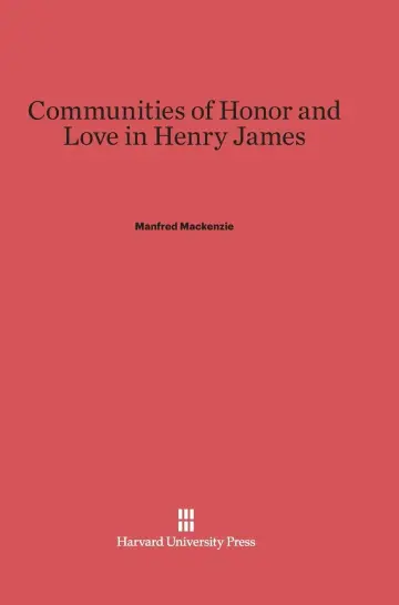 Cover of Communities of Honor and Love in Henry James