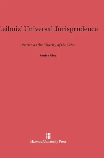 Cover of Leibniz' Universal Jurisprudence