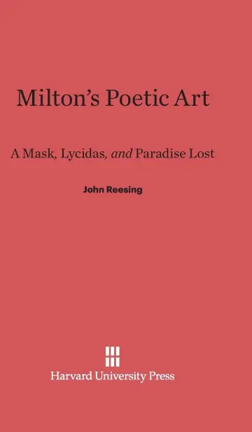 Cover of Milton's Poetic Art