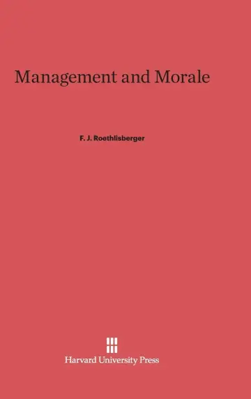 Cover of Management and Morale