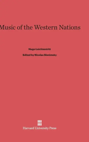 Cover of Music of the Western Nations