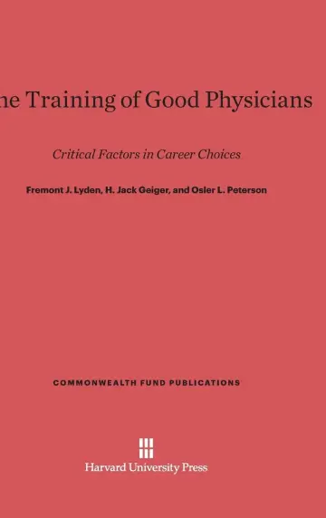Cover of The Training of Good Physicians
