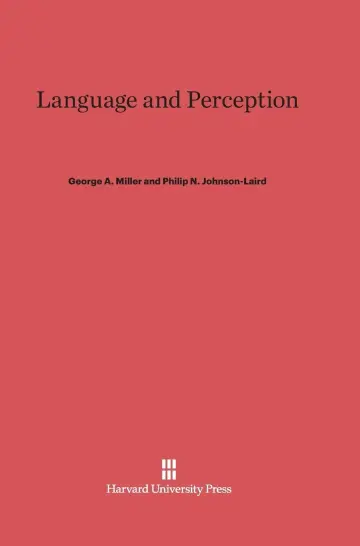 Cover of Language and Perception
