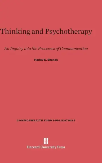 Cover of Thinking and Psychotherapy