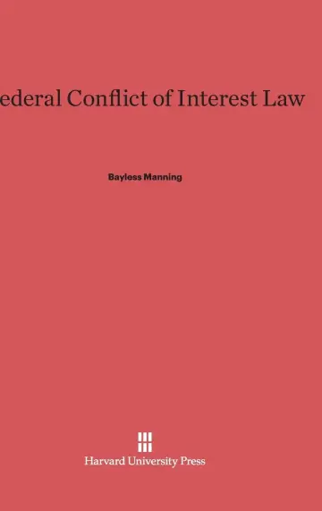 Cover of Federal Conflict of Interest Law
