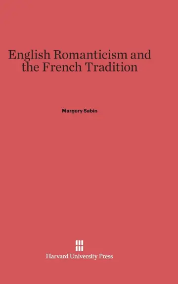 Cover of English Romanticism and the French Tradition