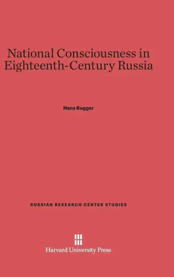 Cover of National Consciousness in Eighteenth-Century Russia