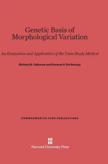 Cover of Genetic Basis of Morphological Variation