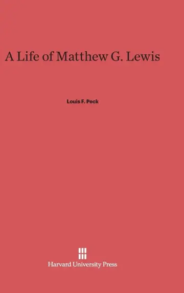 Cover of A Life of Matthew G. Lewis