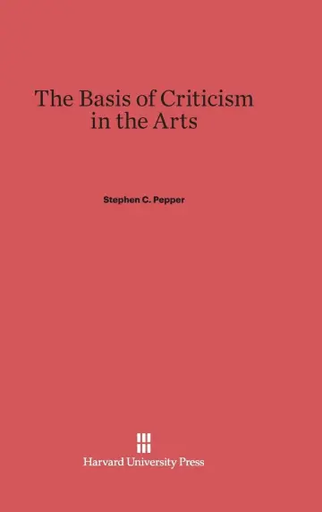 Cover of The Basis of Criticism in the Arts