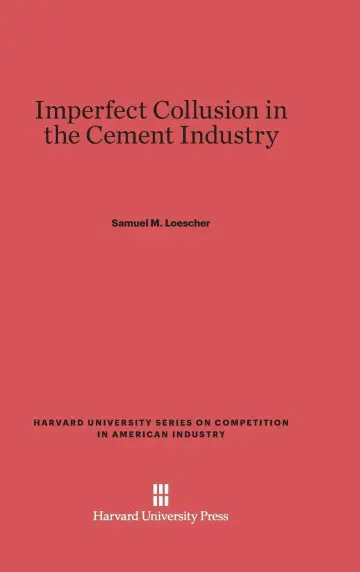 Cover of Imperfect Collusion in the Cement Industry