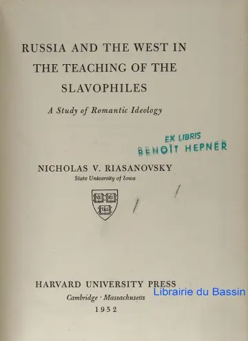 Cover of Russia and the West in the Teaching of the Slavophiles