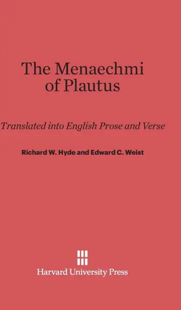 Cover of The Menaechmi of Plautus