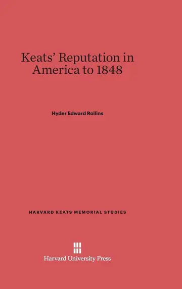 Cover of Keats' Reputation in America to 1848