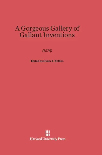 Cover of A Gorgeous Gallery of Gallant Inventions, 1578