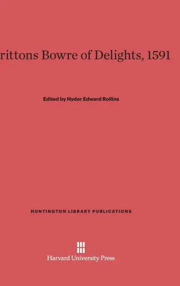 Cover of Brittons Bowre of Delights, 1591
