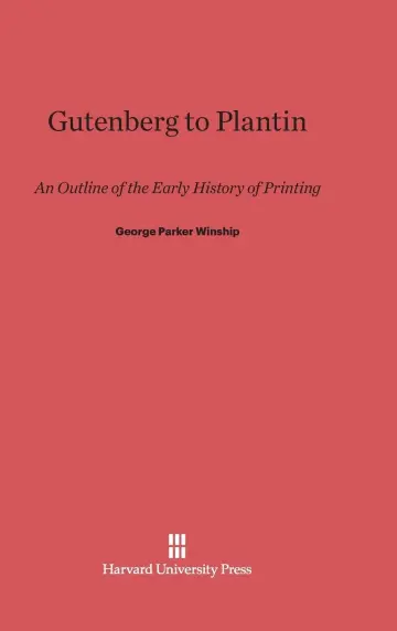 Cover of Gutenberg to Plantin