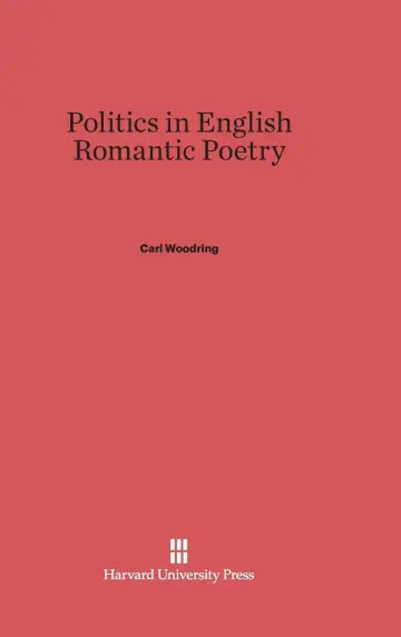 Cover of Politics in English Romantic Poetry
