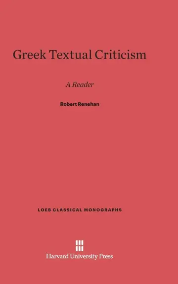 Cover of Greek Textual Criticism