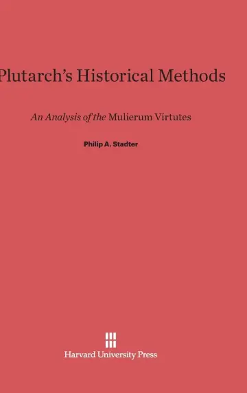 Cover of Plutarch's Historical Methods