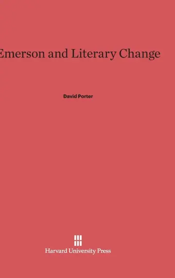 Cover of Emerson and Literary Change