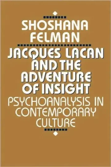 Cover of Jacques Lacan and the Adventure of Insight